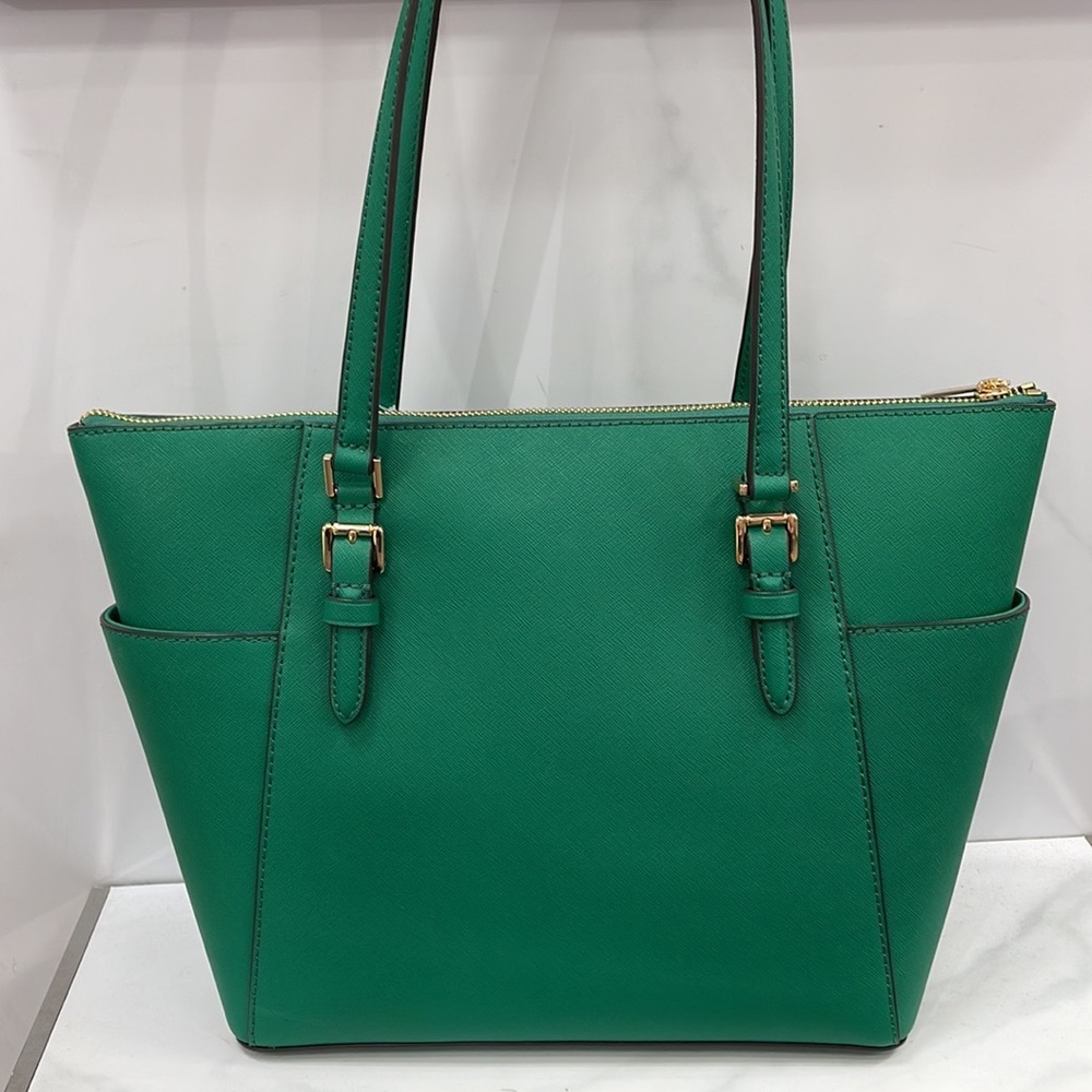 MICHAEL KORS Charlotte Large Leather Top-Zip Tote
Palmetto Green - Picture 6 of 15